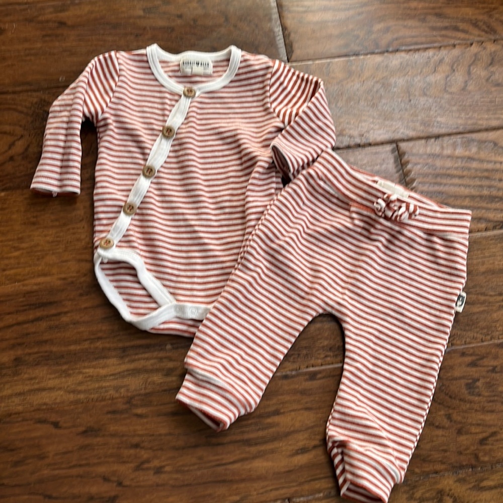 Rabbit + Bear onesie and pant set